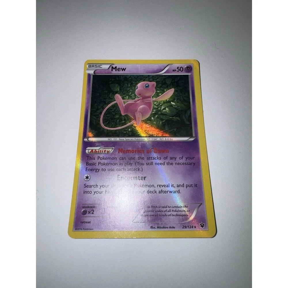 Mew 29/124 HOLO BLEED ERROR ✨ Rare Fates Collide Pokemon Near Mint